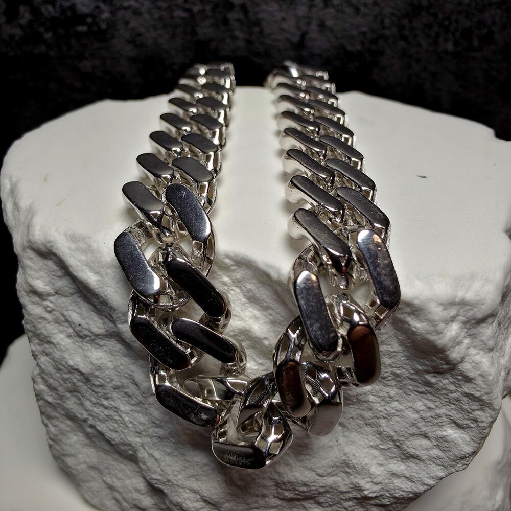 925 Sterling Silver Monaco Cuban Bracelet - 11mm, 9", 29.5g